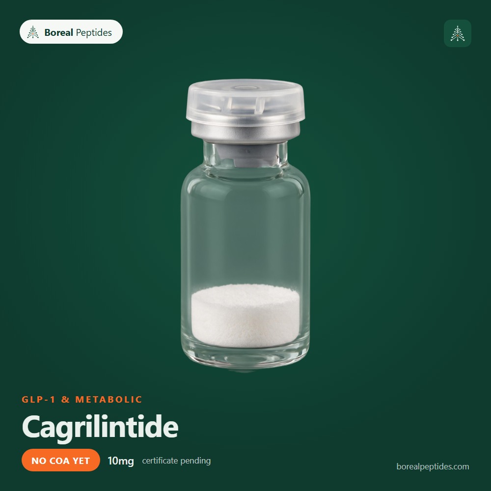 cagrilintide-featured Cagrilintide research vial, no certificate yet, Boreal Peptides Canada