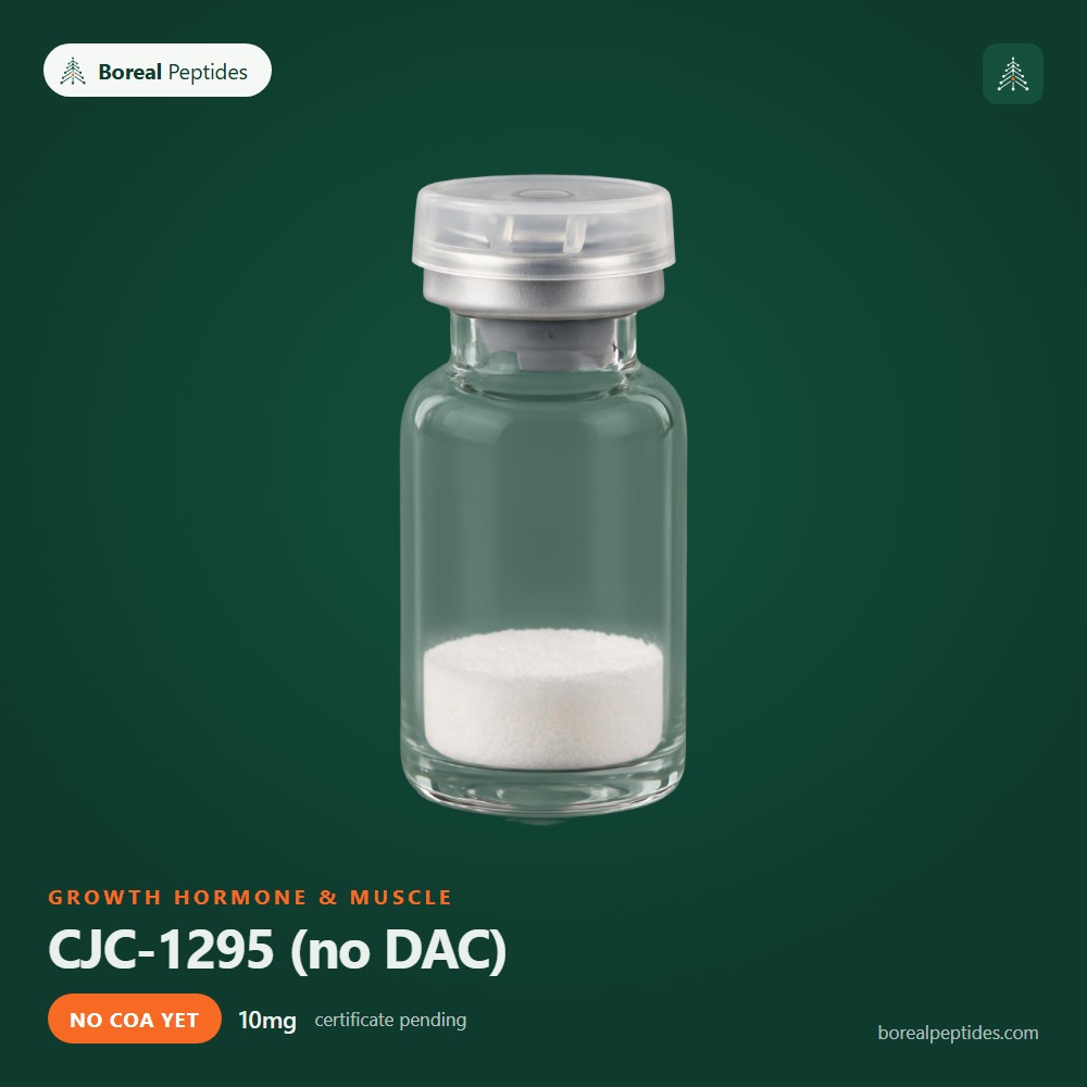 cjc-1295-no-dac-featured CJC-1295 (no DAC) research vial, no certificate yet, Boreal Peptides Canada