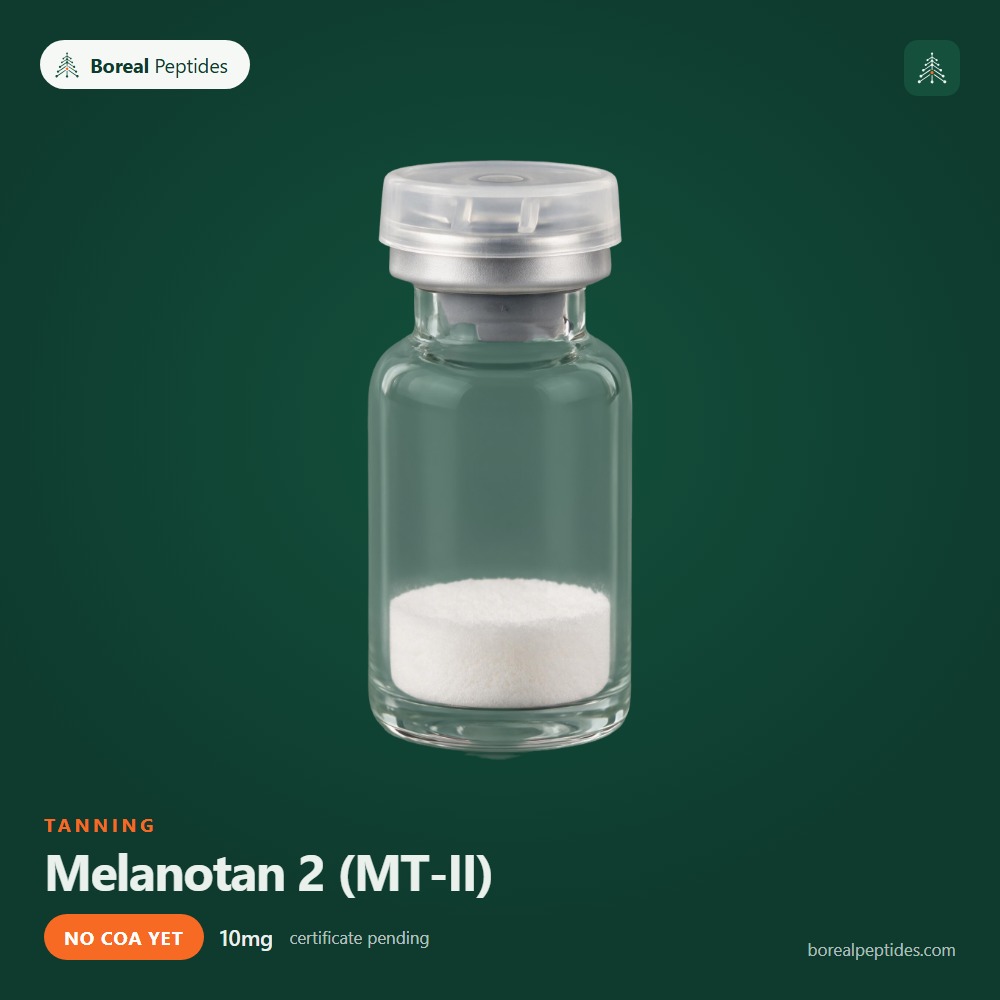 melanotan-2-featured Melanotan II research vial, no certificate yet, Boreal Peptides Canada